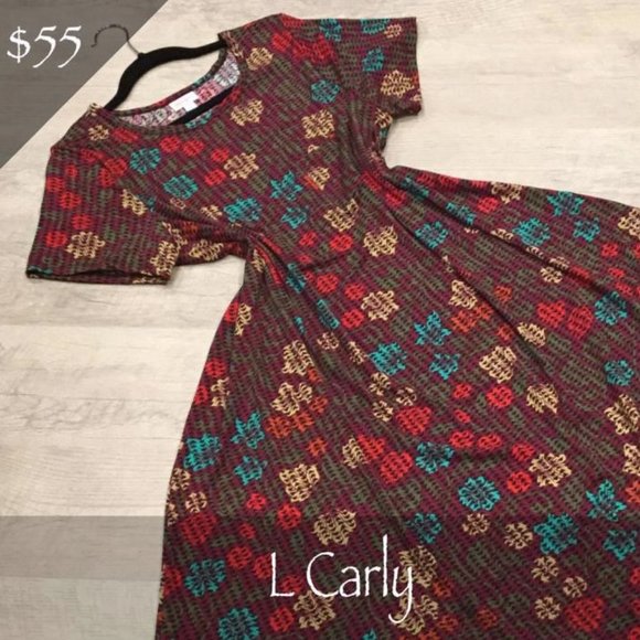 Lularoe CARLY Swing Dress~ Size Large~ New with Tags - Picture 1 of 1